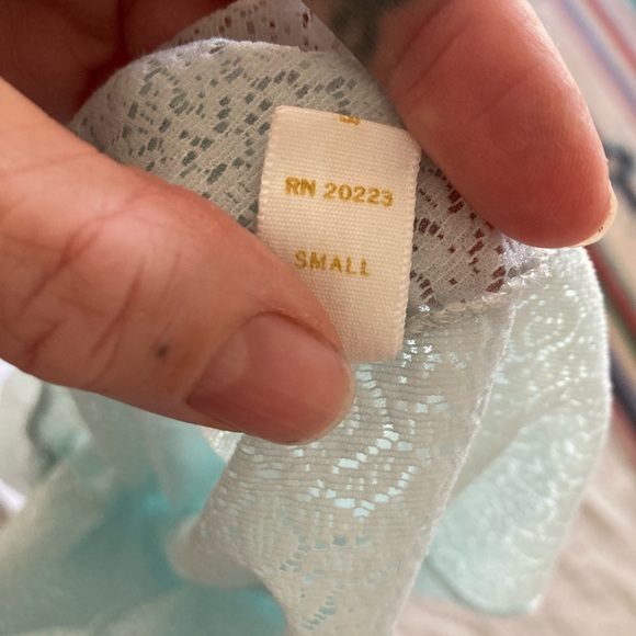 Sheer Light Blue Babydoll Top - Picture 6 of 6